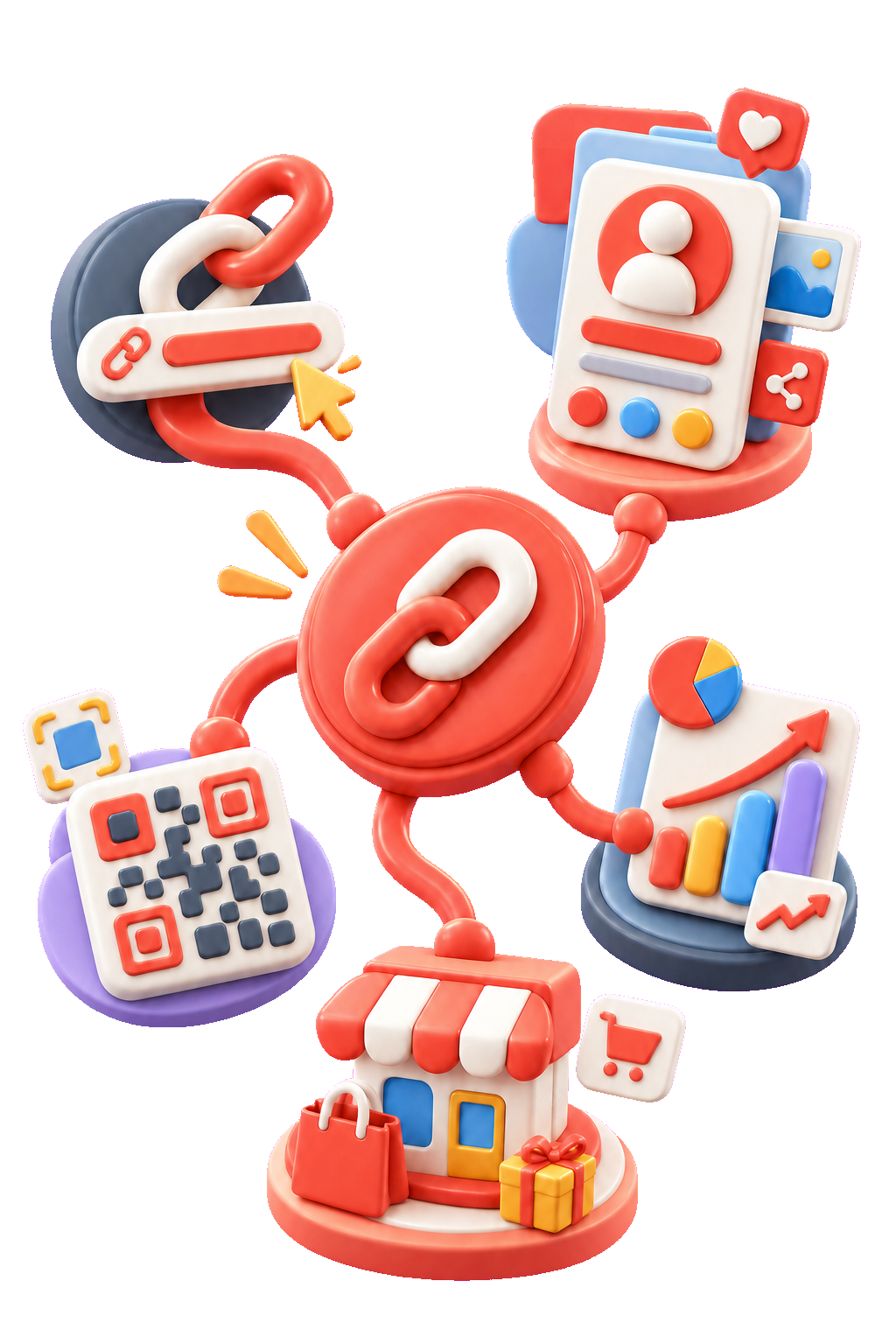Illustration of one s.id link opening multiple digital opportunities